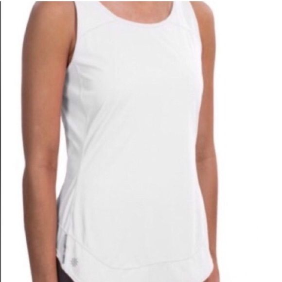 Athleta Record Breaker Womens White Workout Tank Top Sleeveless Sz Large - Picture 3 of 8